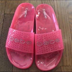 Bebe slides (Never Worn) pink